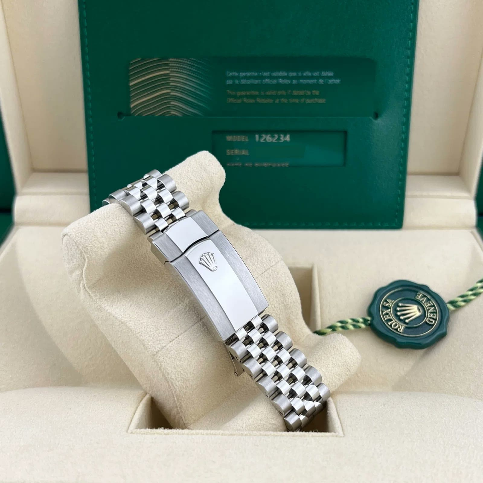 2023 Rolex Datejust 36 Fluted / Black / Diamond-Set / Jubilee 126234-0027 — 36 mm, Steel, Black dial