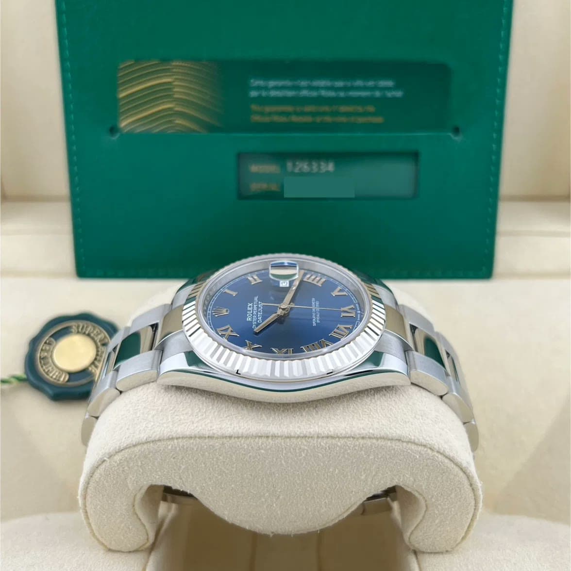 2024 Rolex Datejust 41 Fluted / Blue / Roman / Oyster 126334-0025 — 41 mm, Steel, Blue dial