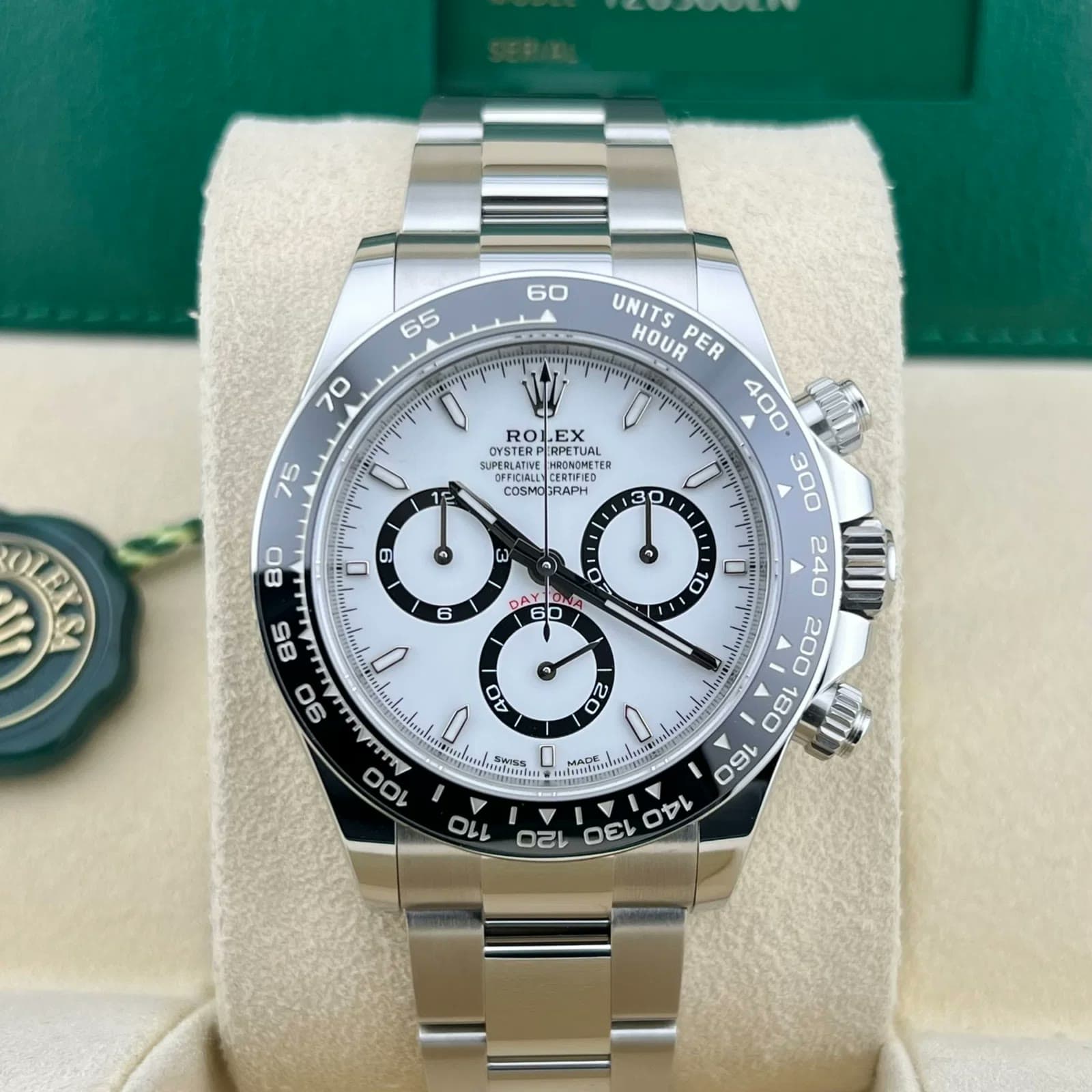 2026 Rolex Daytona "Panda" / Ceramic / White / Oyster 126500LN-0001 — 40 mm, Steel, White dial